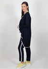 Inco Waterfall Collar Open Light Jacket, Navy