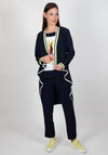 Inco Waterfall Collar Open Light Jacket, Navy