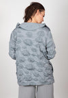 Inco Textured Circle Pattern Zip Jacket, Grey
