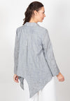 Inco Asymmetric Hem Texture Shirt, Slate Grey