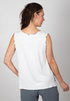 Inco Triangle Print Vest Top, White & Grey