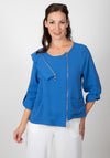 Inco Asymmetrical Zip Relaxed Jacket, Blue
