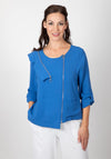 Inco Asymmetrical Zip Relaxed Jacket, Blue