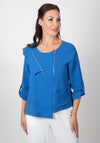Inco Asymmetrical Zip Relaxed Jacket, Blue
