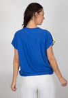 Inco Contrast Block Disc Print Top, Blue Multi