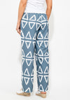 I.nco Abstract Print Wide Leg Trousers, Slate
