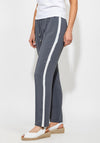 I.nco Casual Straight Striped Trousers, Slate