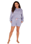 Indigo Sky Melange Short Pyjama Set, Cornflower Blue