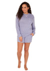 Indigo Sky Melange Short Pyjama Set, Cornflower Blue