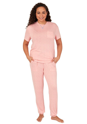 Indigo Sky Melange Pyjama Set, Blush