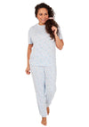 Indigo Sky Star Print Pyjama, Scrunchie & Eye Mask Set, Blue