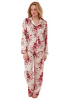 Indigo Sky Floral Print Pyjama Set, Ruby