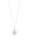 Absolute R Initial Necklace, Silver