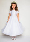 Isabella IS22152 Beaded Bodice Communion Dress, White