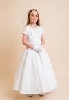 Isabella IS22149 Beaded Communion Dress, White