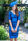 Ispirato Brushstroke Print Dress, Prussian Blue
