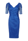 Ispirato Applique Trim Ruched Dress, Laguna Blue