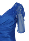 Ispirato Applique Trim Ruched Dress, Laguna Blue