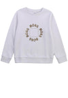 Hugo Boss Circle Logo Crew Neck Jumper, White