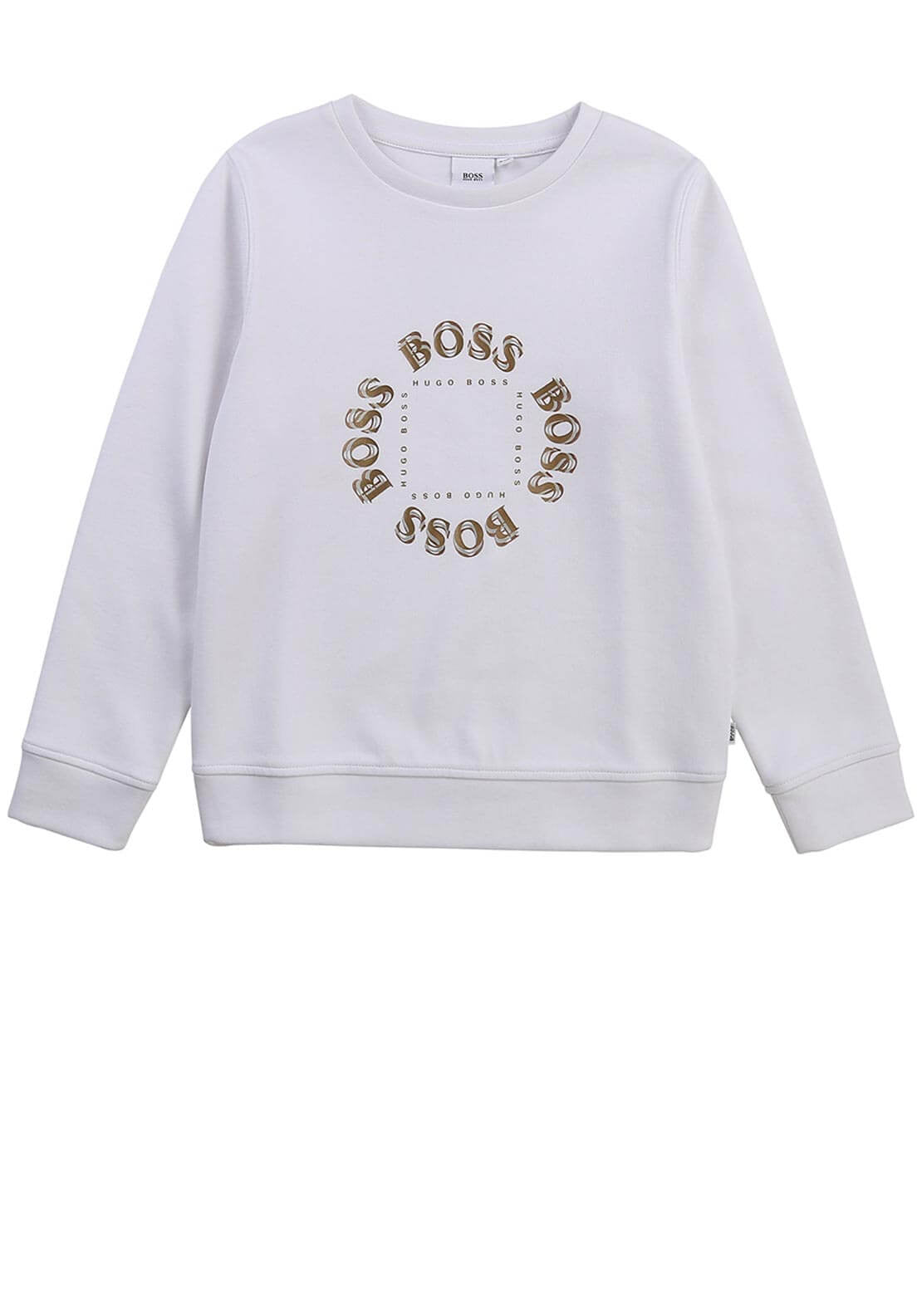 Hugo Boss Circle Logo Crew Neck Jumper, White