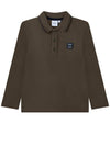 Hugo Boss Long Sleeve Polo Shirt, Khaki Green