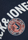 Jack and Jones Mens Short Sleeve Logo T-Shirt, Navy Blazer