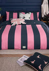 Jack Wills Stripe King Duvet Cover, Navy & Pink