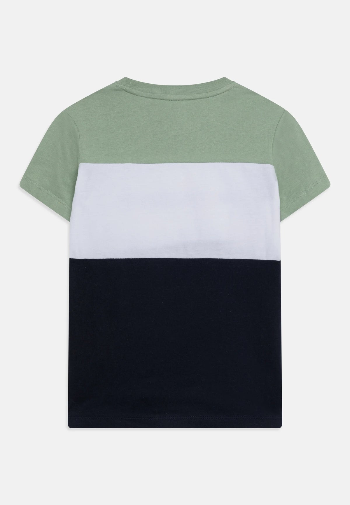 Jack & Jones Boys Logo Blocking Tee, Granite Green