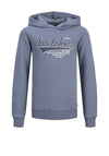 Jack & Jones Boys Logo Sweat Hoodie, Flint Stone