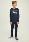 Jack & Jones Boys Logo Sweat Hoodie, Navy Blazer