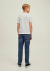 Jack & Jones Boys Short Sleeve Logo Blocking Tee, Cloud