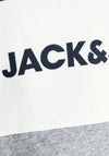 Jack & Jones Boys Logo Blocking Hoody, Navy Multi