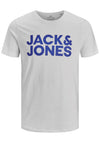 Jack & Jones Boys Corp Logo Short Sleeve Tee, White