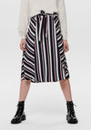 Jacqueline de Yong Rosie Striped Skirt, Navy