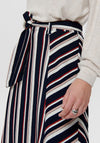 Jacqueline de Yong Rosie Striped Skirt, Navy