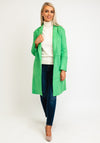 Jayley One Size Faux Suede Block Colour Coat, Green