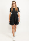 Jacqueline de Yong Farock Tiered Mini Dress, Black