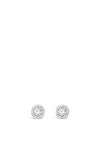 Absolute Diamante Halo Stud Earrings, Silver