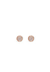Absolute Rounded Crystal Stud Earrings, Rose Gold