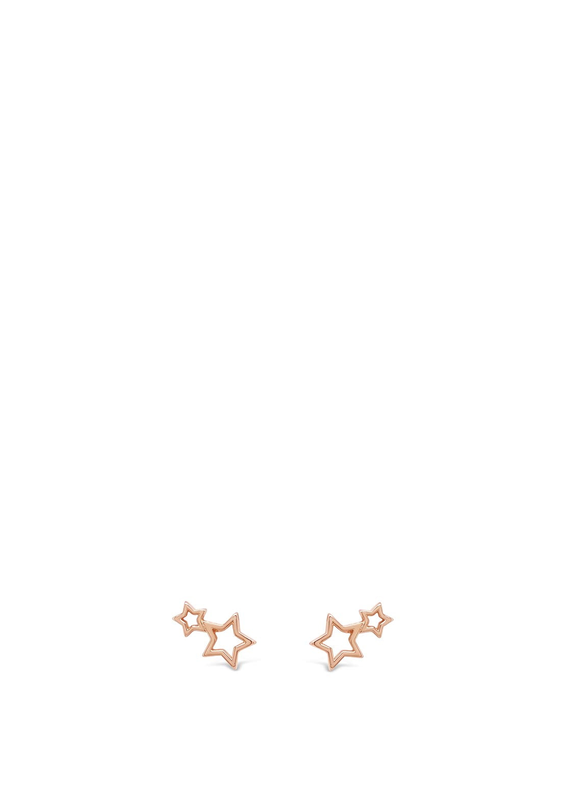 Absolute Mini Open Stars Stud Earrings, Rose Gold