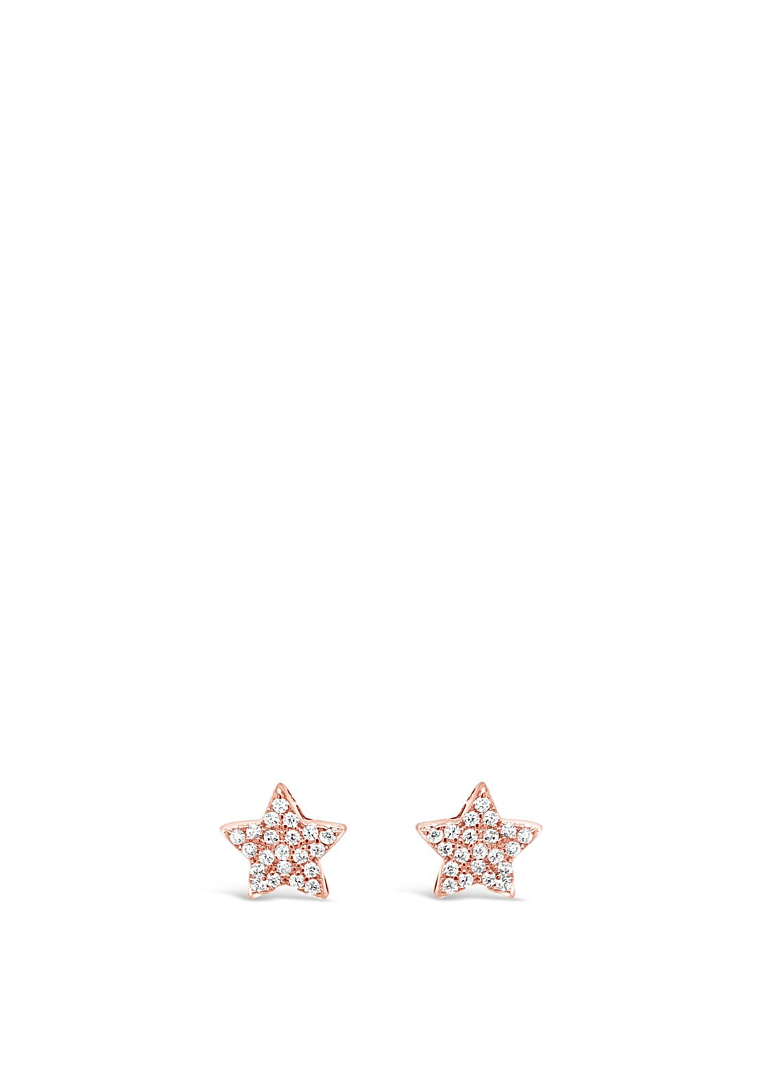Absolute Diamante Star Stud Earrings, Rose Gold