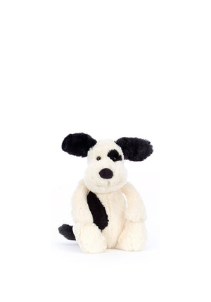 Jellycat Small Bashful Puppy, Black & Cream