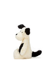 Jellycat Medium Bashful Puppy, Black & Cream