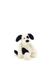 Jellycat Small Bashful Puppy, Black & Cream
