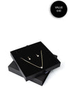 Seventy1 Heart Crystal Earring & Necklace Set, Gold