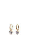 Seventy1 Heart Crystal Earring & Necklace Set, Gold