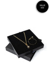 Seventy1 Pendent Bracelet & Necklace Set, Gold & Black