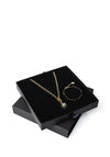 Seventy1 Pendent Bracelet & Necklace Set, Gold & Black