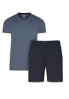Jockey Mens V-Neck T-Shirt & Short Pyjama Set XX-Large, Navy