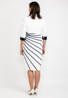 John Charles Illusion Stripe Bolero & Dress, Ivory & Navy